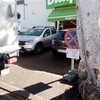 Aviso de Tráfico en Calle Divina Pastora en La Camella por trabajos de pintura vial