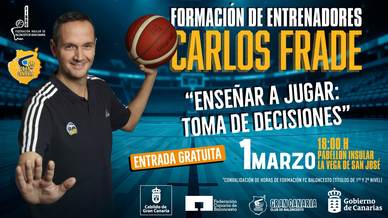 CB Gran Canaria organiza entrenamiento con Carlos Frade.