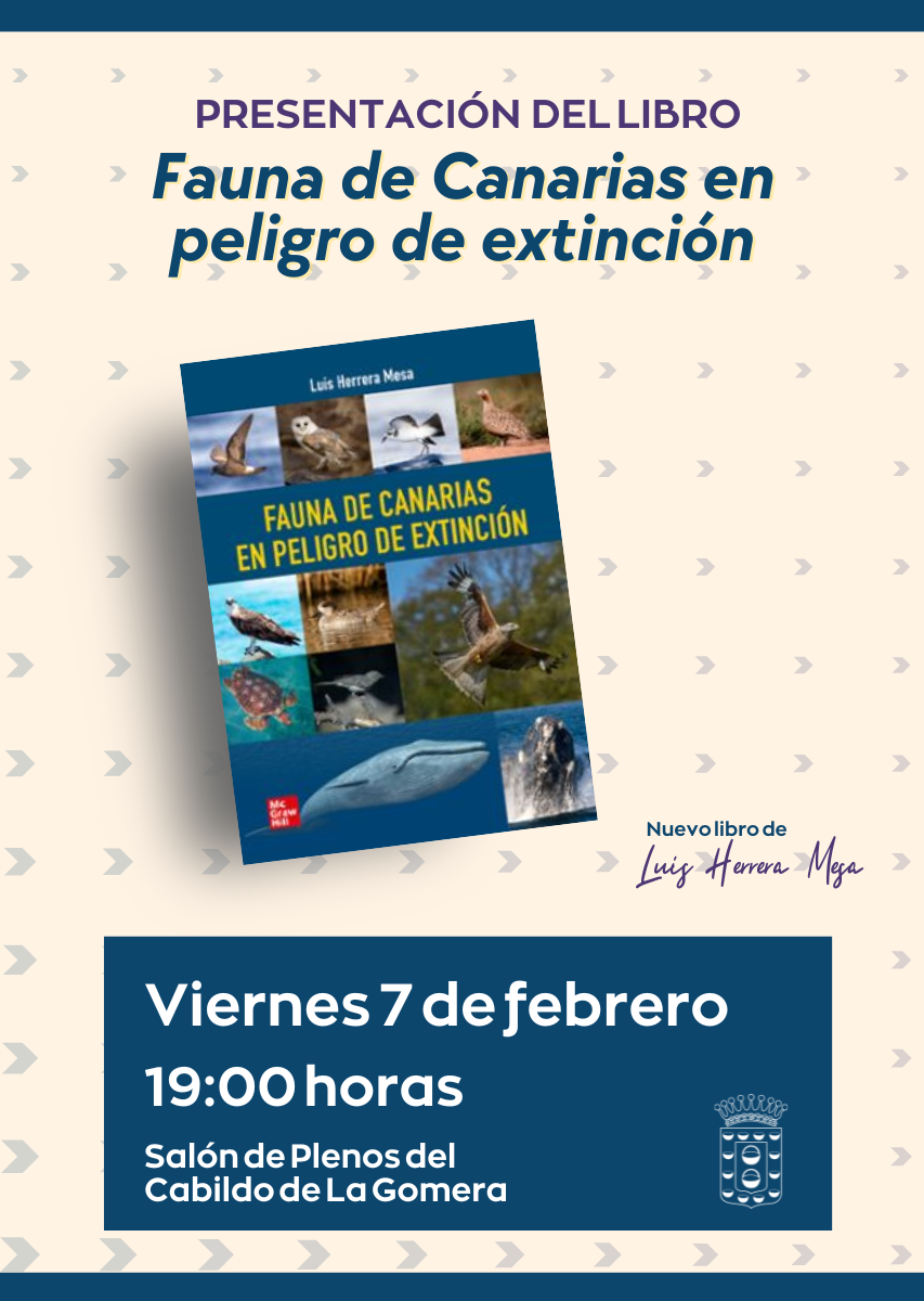 Imagen de El Cabildo acoge la presentación del libro ‘Fauna de Canarias en peligro de extinción’, de Luis Herrera Mesa