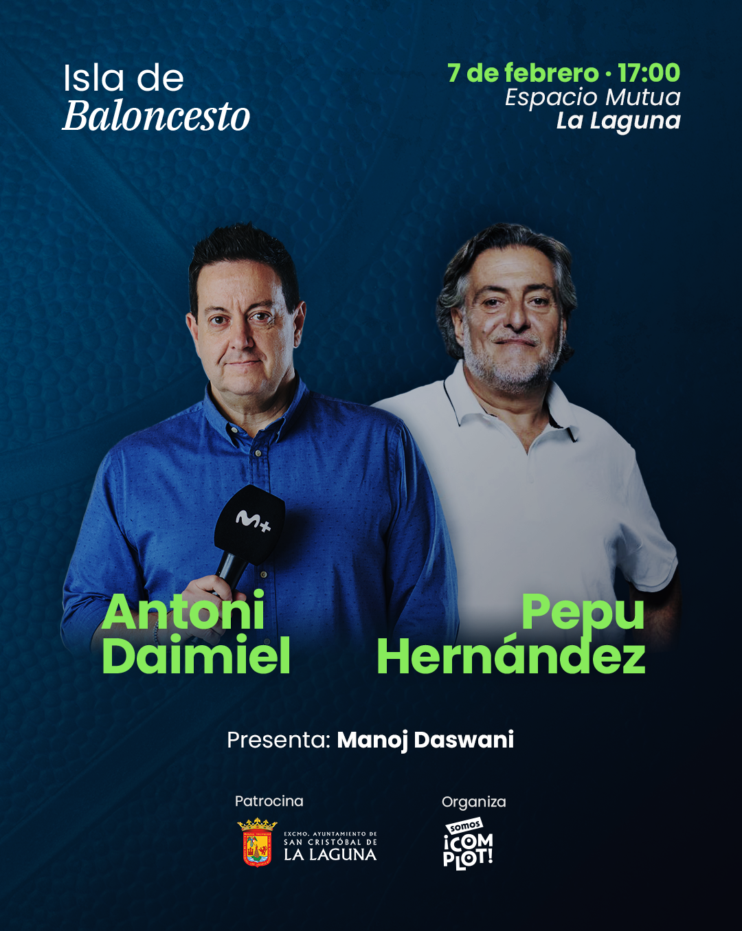 Pepu Hernández y Antoni Daimiel protagonizan «Basketball Island» en La Laguna.