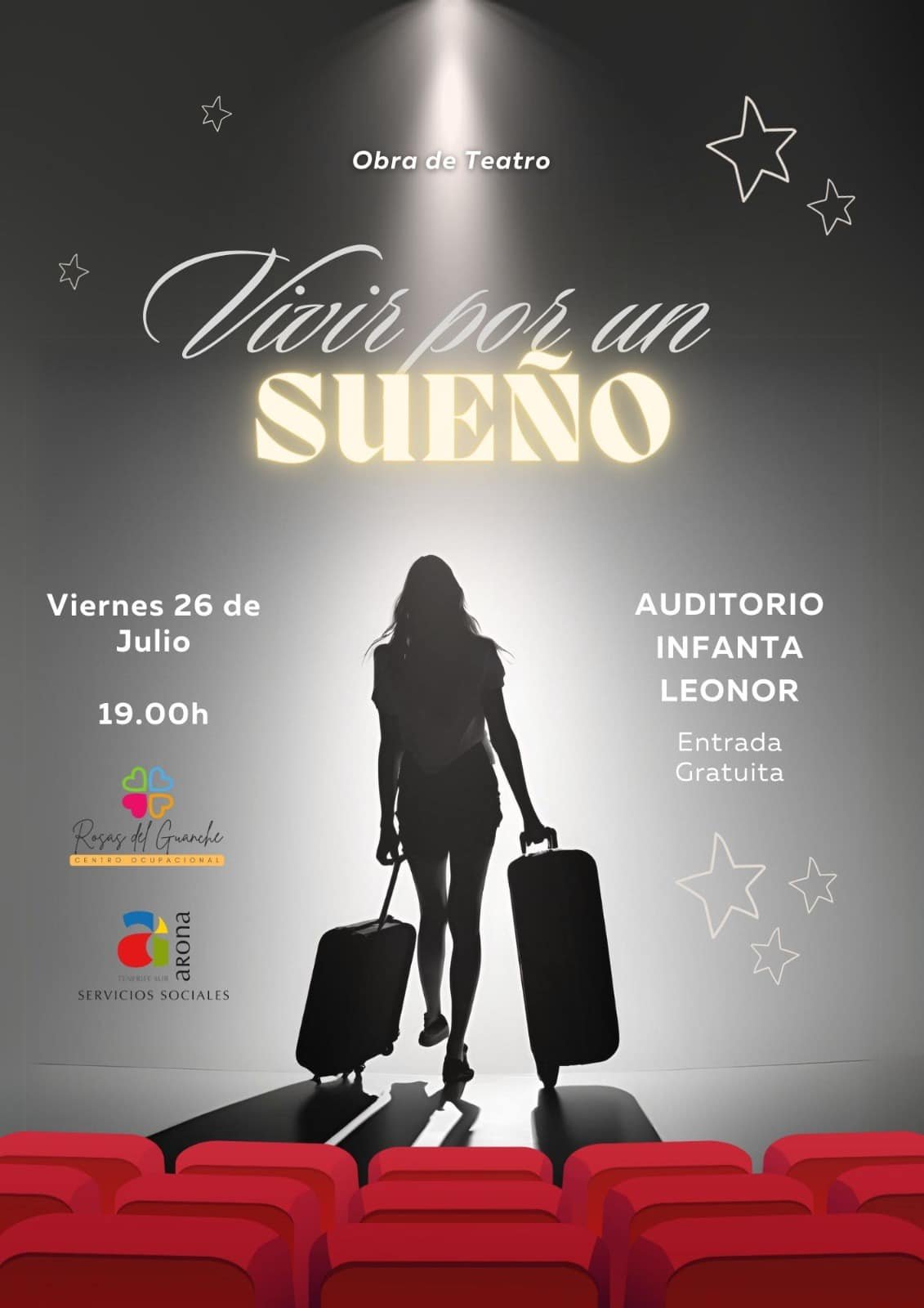 El Centro Ocupacional Rosas del Guanche presenta ‘Vivir por un sueño’ en el Infanta Leonor.