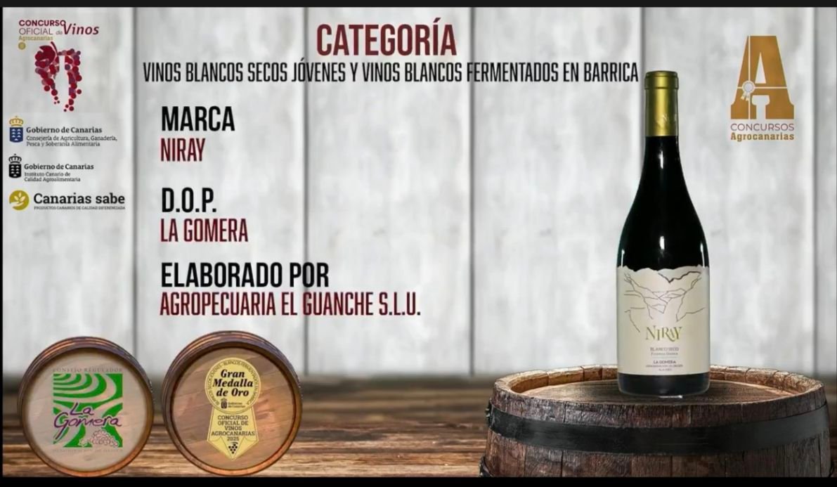 El Cabildo felicita a vinos Niray por su Gran Medalla de Oro.