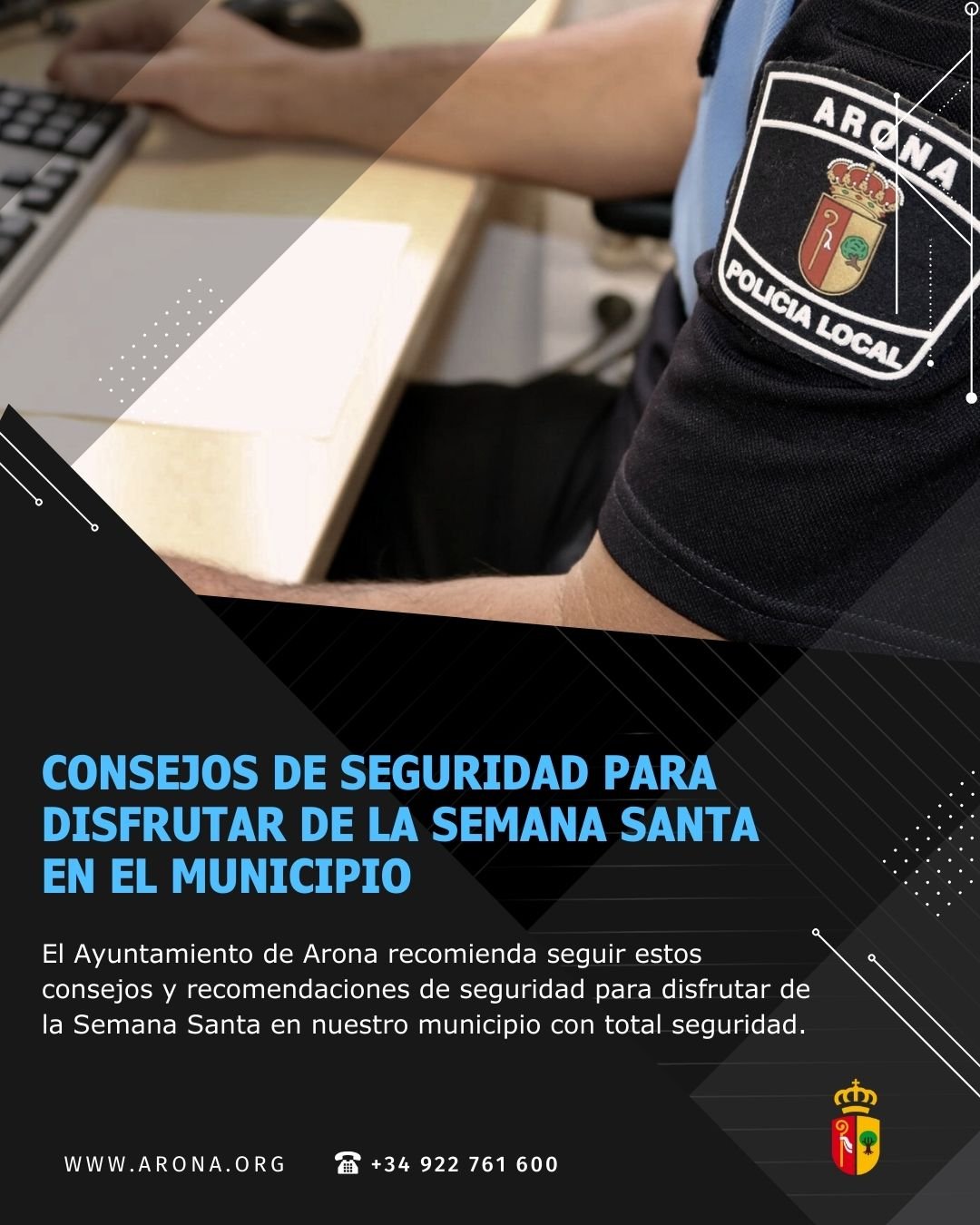 El Ayuntamiento de Arona ofrece recomendaciones para disfrutar de la Semana Santa con seguridad