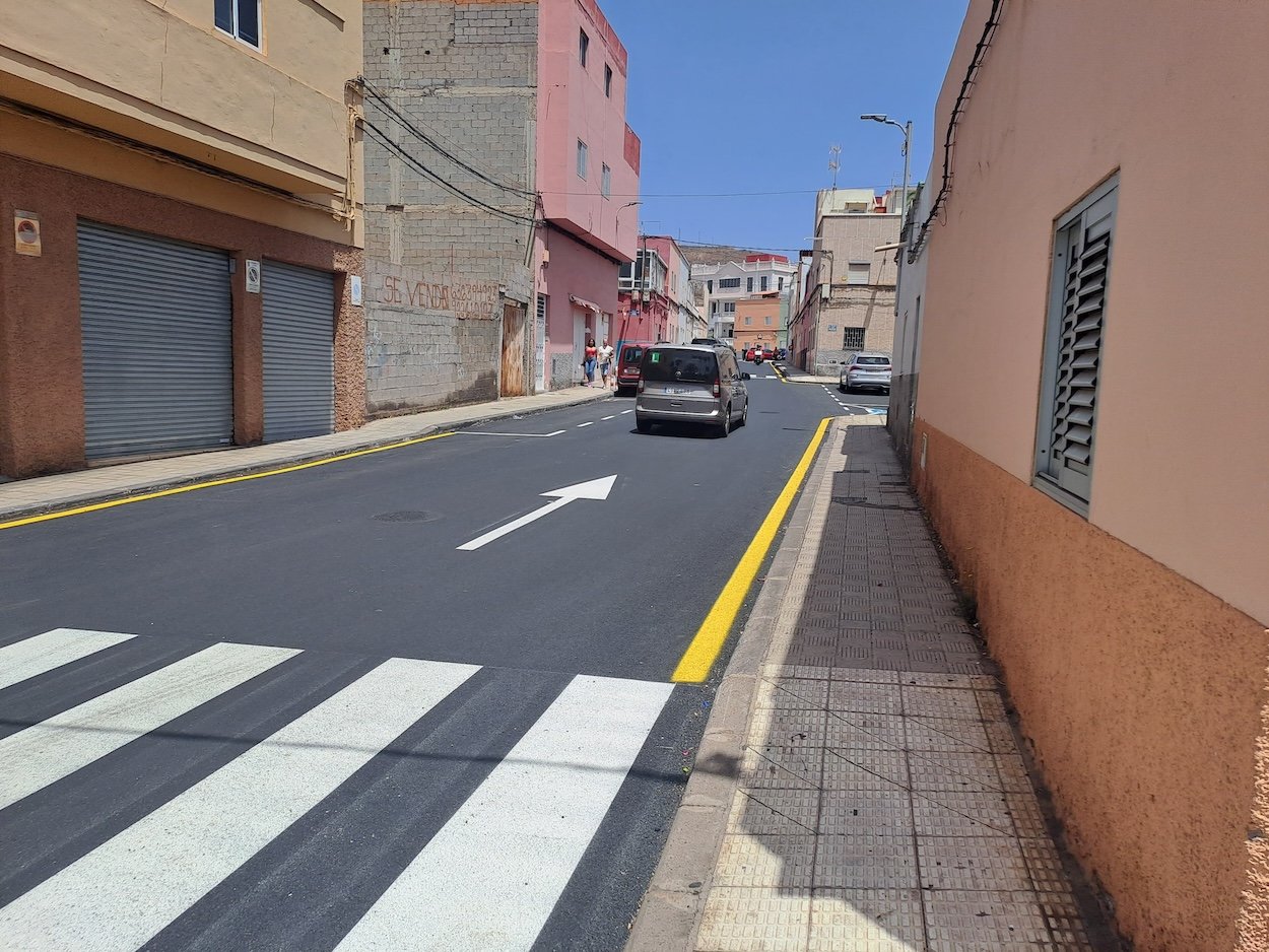 Finalización de obras de reasfaltado en el entorno de Taco por el Ayuntamiento de La Laguna