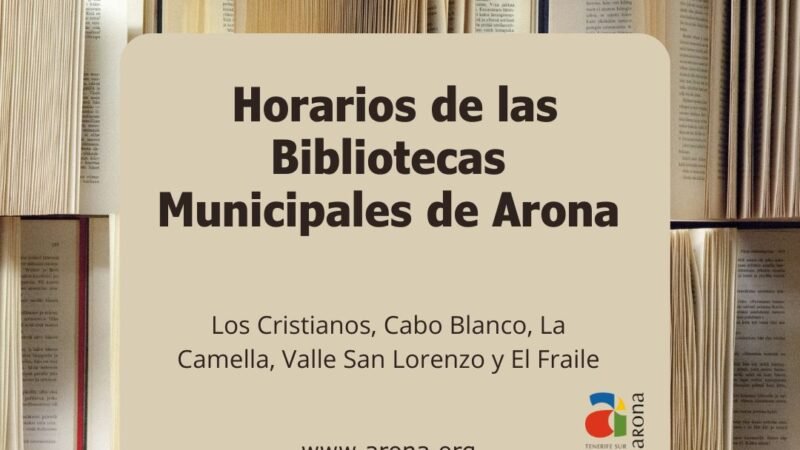 Horarios especiales de bibliotecas y sala de estudio en Los Cristianos por Carnaval.