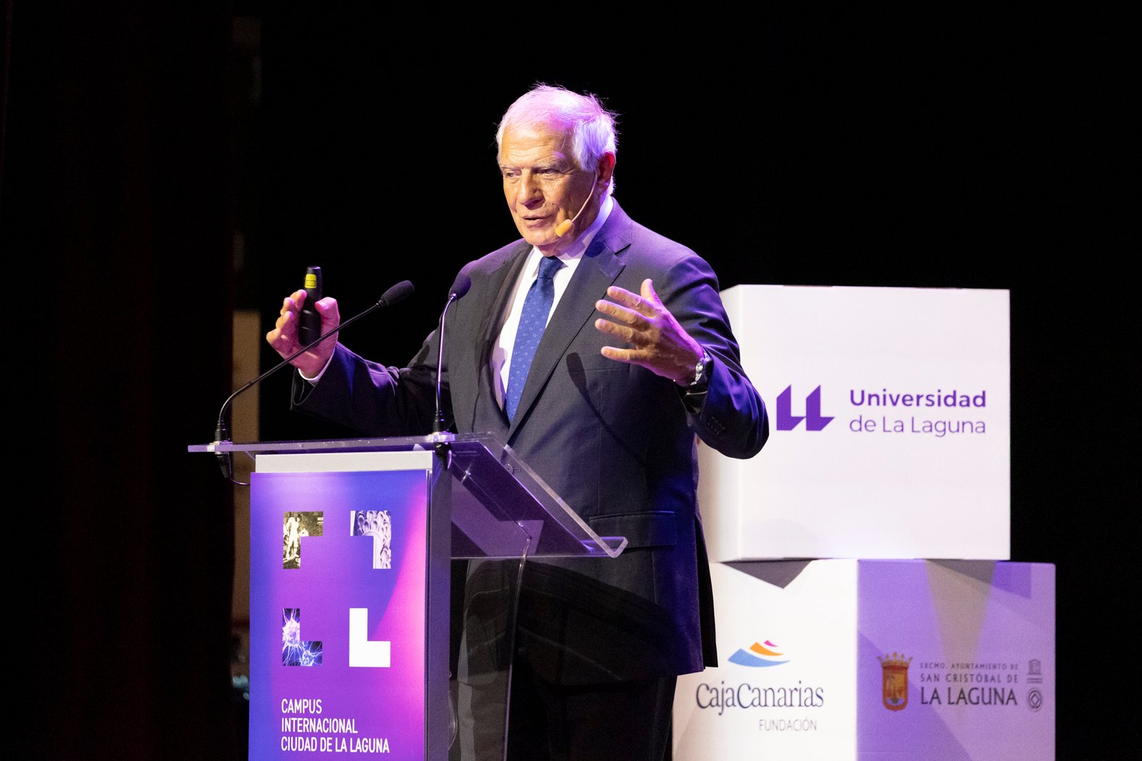 Josep Borrell inaugura programa académico del Campus Internacional Ciudad de La Laguna.