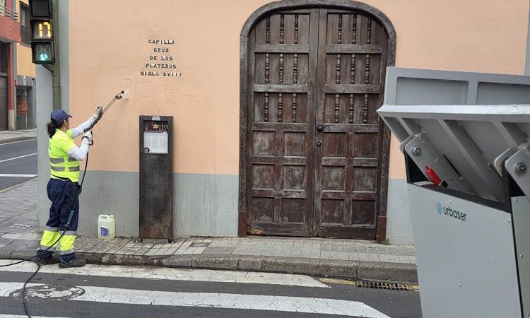 La lucha contra los grafitis vandálicos en La Laguna