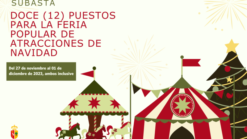 Apertura del plazo para participar en la Subasta de Puestos para la Feria de Navidad en Arona 2023
