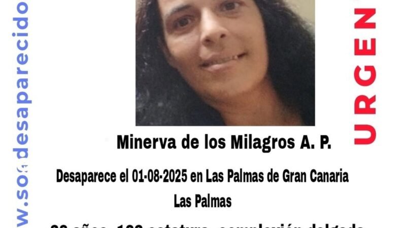 Buscan a Minerva de los Milagros, una mujer de 38 años desaparecida en Las Palmas de Gran Canaria