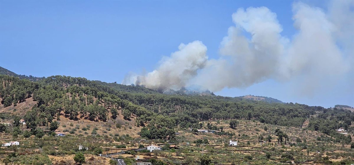 Dos incendios forestales se declaran en El Hierro, con más medios en la extinción.