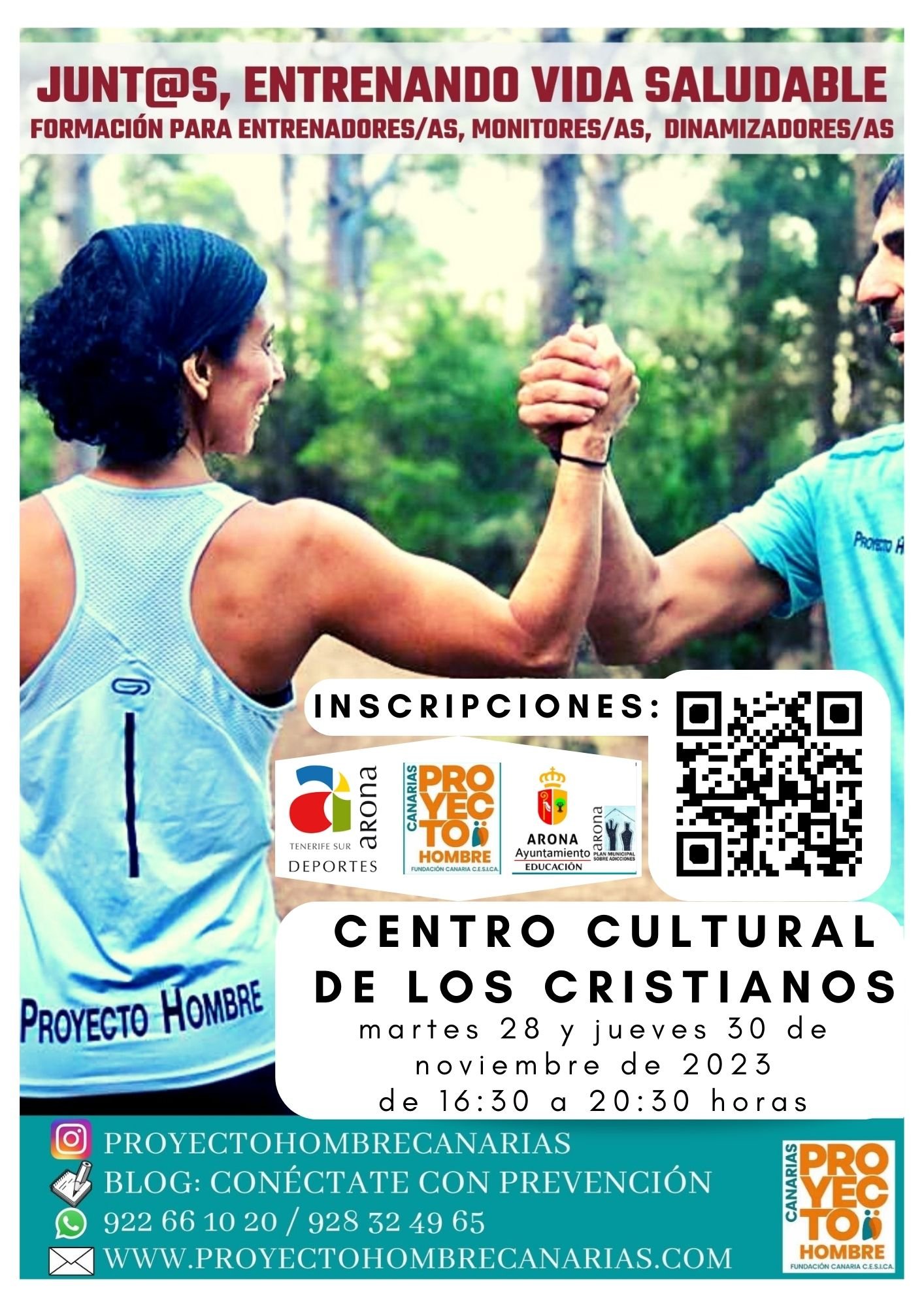 El Ayuntamiento de Arona y Proyecto Hombre Canarias se unen para prevenir adicciones en el deporte.