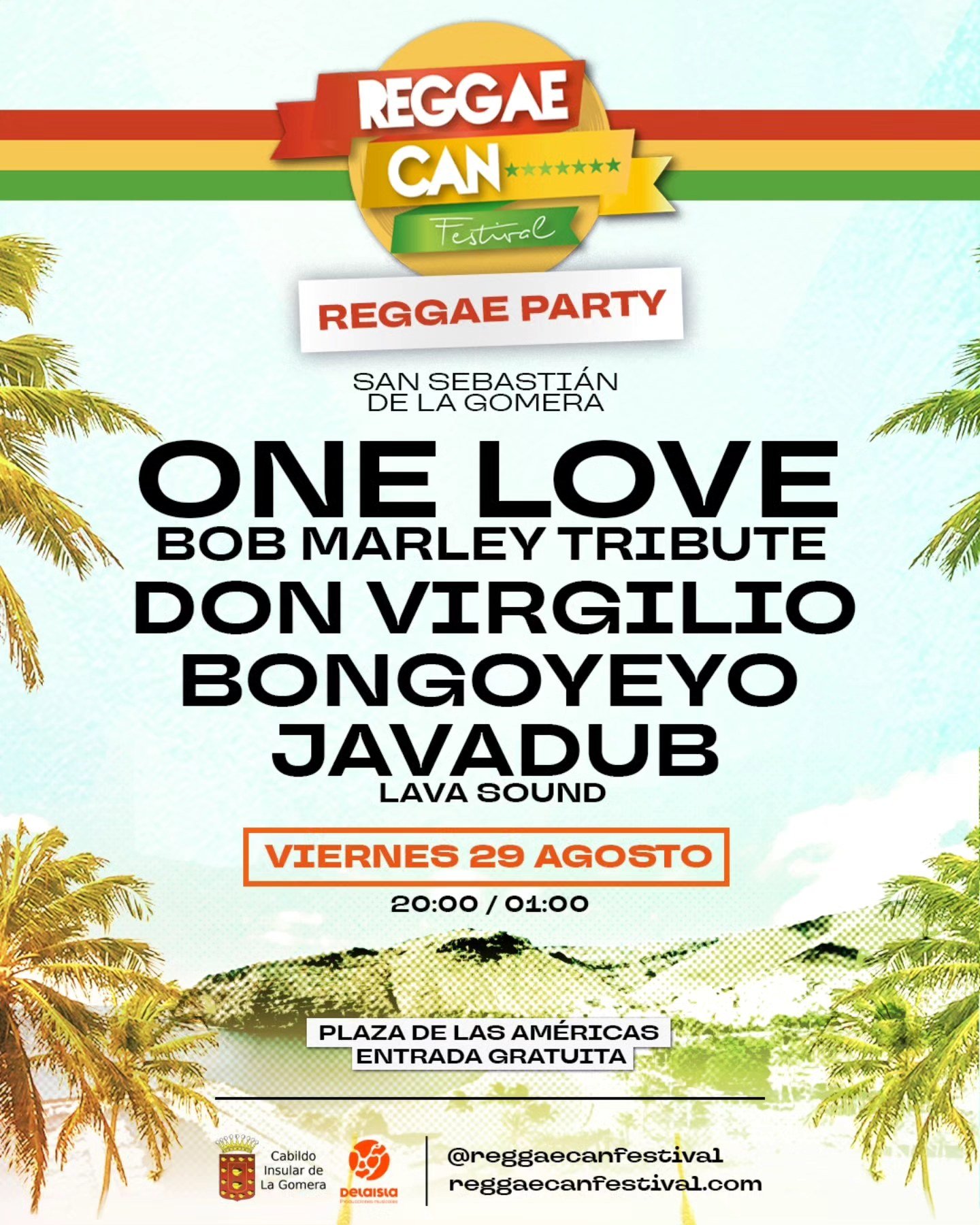 El Reggae Can Festival llega a La Gomera con un tributo a Bob Marley y artistas del reggae canario.