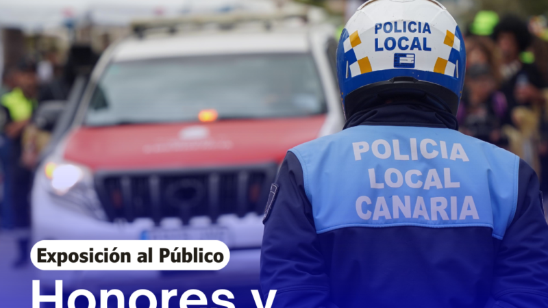 Exposición pública de expediente para otorgamiento de Honores y Distinciones en Arona.