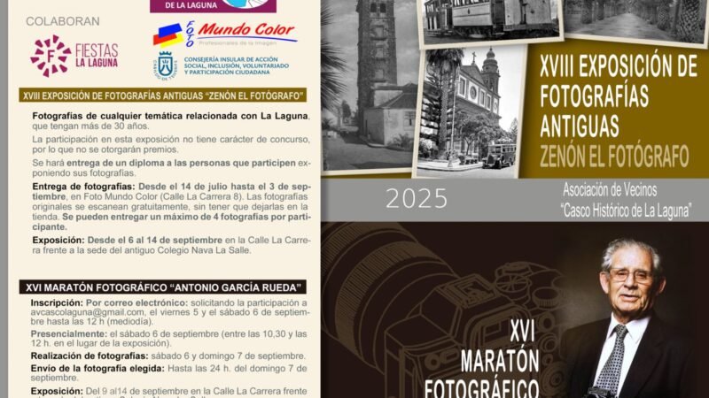 La Laguna celebra el Maratón Fotográfico y la exposición ‘Zenón el fotógrafo’