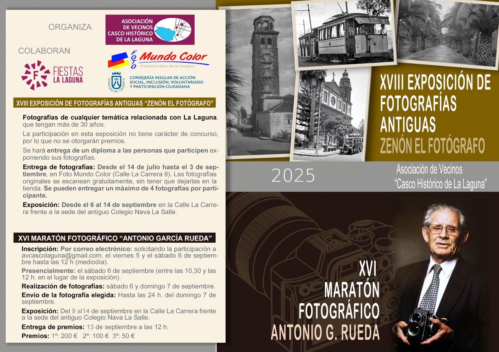 La Laguna celebra el Maratón Fotográfico y la exposición ‘Zenón el fotógrafo’