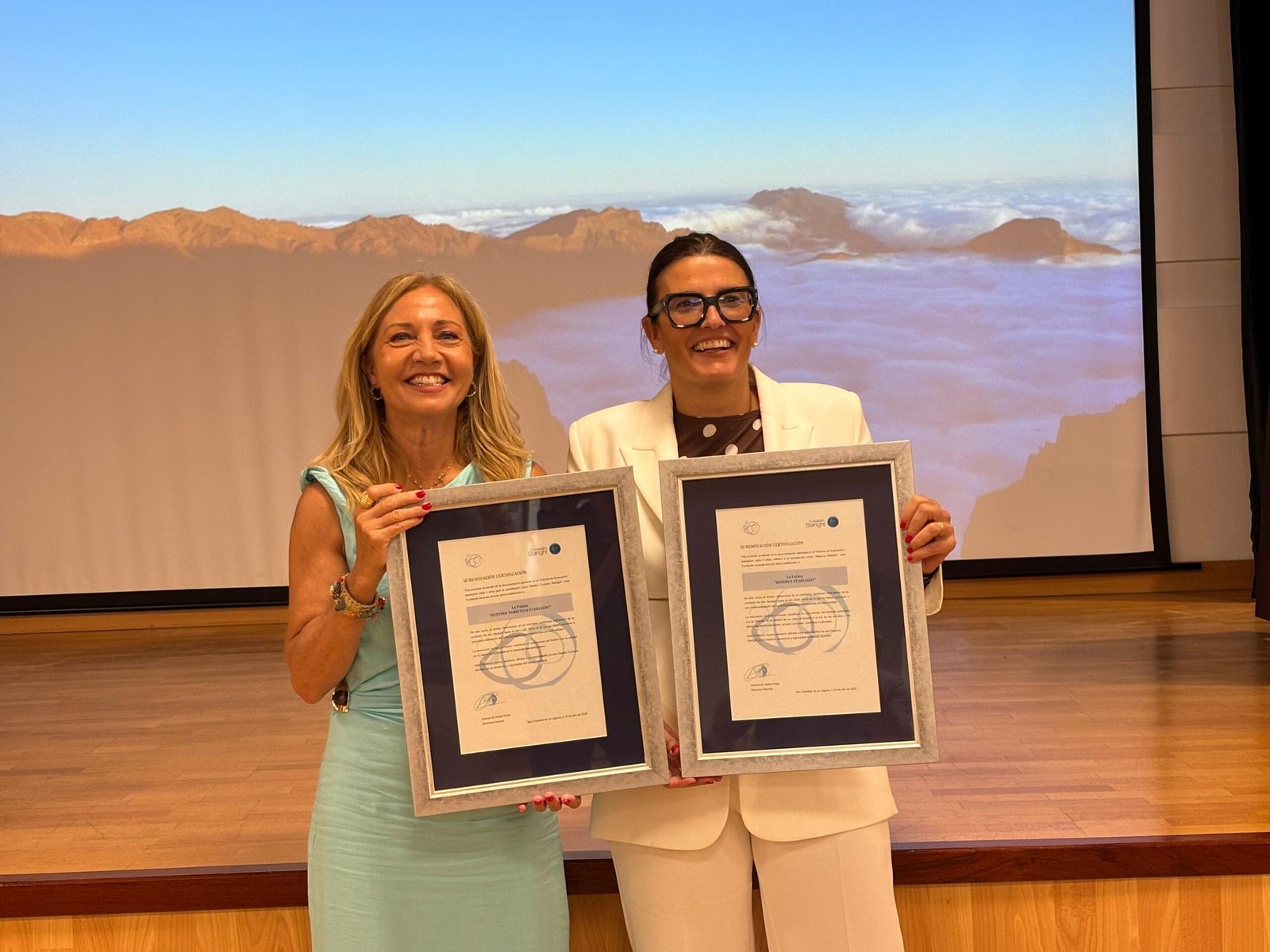 La Palma revalida sus reconocimientos internacionales como Reserva Starlight y Destino Turístico Starlight