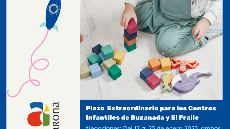 Listas provisionales de admisiones en Centros Infantiles Municipales de Arona
