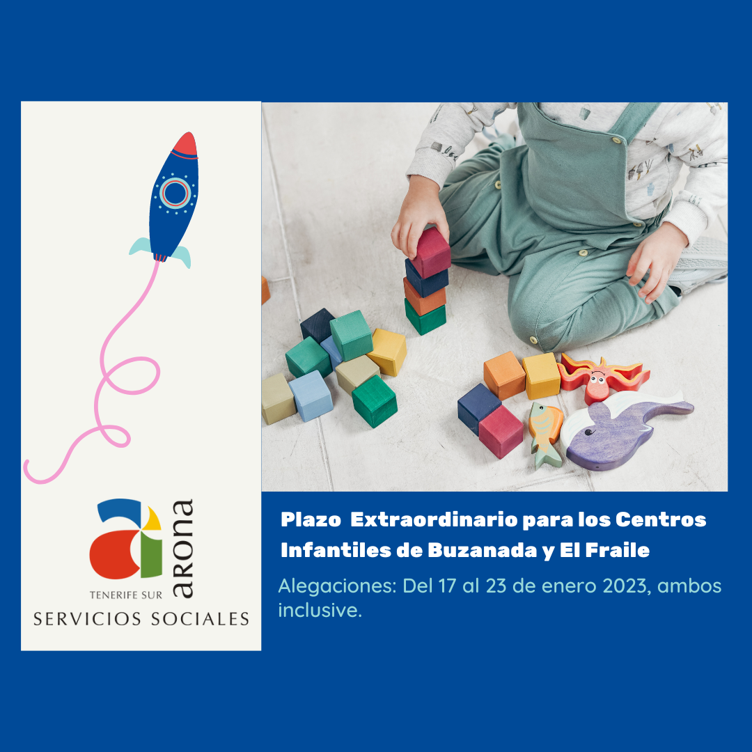Listas provisionales de admisiones en Centros Infantiles Municipales de Arona