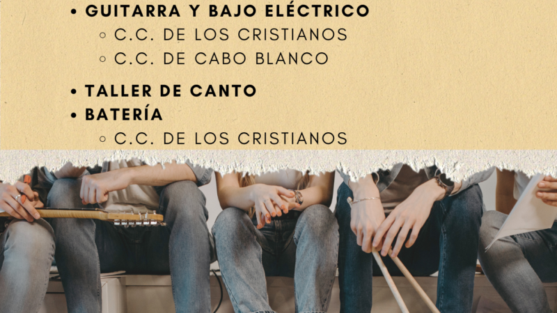 Matrícula abierta para cursos y talleres 2025/2026 en Arona