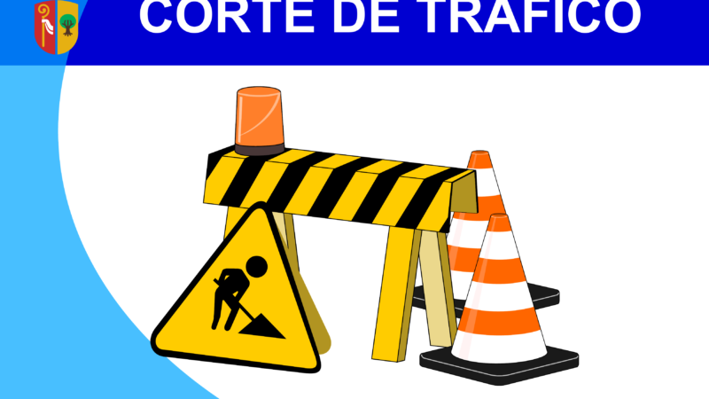 Corte de tráfico en C/Chalana Los Cristianos