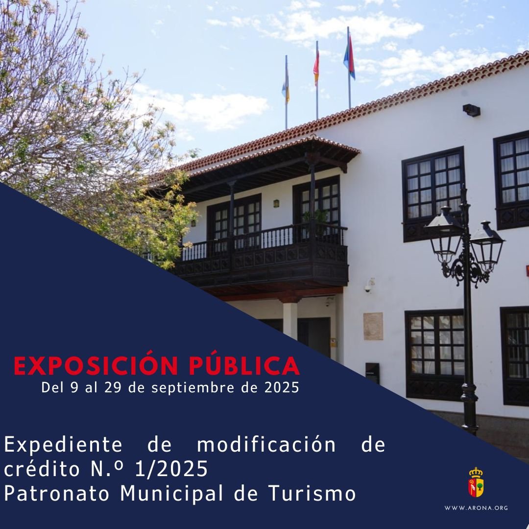 Exposición de Modificación de Crédito 1/2025 del Organismo Autónomo de Turismo