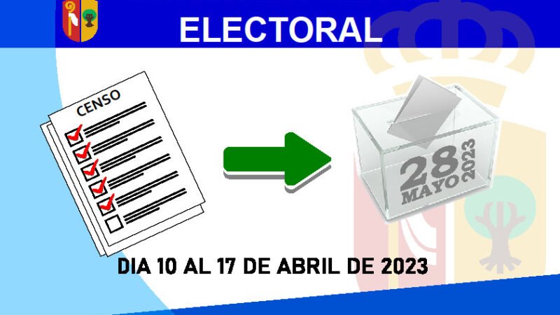 Exposición del Censo Electoral para las Elecciones Locales y Autonómicas del 28 de mayo de 2023
Se informa que, con motivo de las elecciones locales y autonómicas del 28 de mayo de 2023, estará disponible el servicio de consulta del censo electoral del 10 al 17 de abril de 2023, ambos inclusive. Durante este período, cualquier ciudadano/a que pueda participar en estas elecciones podrá presentar reclamaciones sobre su inclusión o exclusión en el censo electoral.
La consulta se podrá realizar a través de los siguientes medios:
– Oficina de Arona Casco: en horarios de 8:00 a 14:30 de lunes a viernes, y de 16:30 a 19:00 los martes. También de 9:00 a 12:30 los sábados y domingos.
– Oficina de Los Cristianos: en horario de 8:00 a 14:30 de lunes a viernes y de 16:30 a 19:00 los jueves.
– Oficina de Las Galletas: en horario de 8:30 a 14:30 de lunes a viernes y de 16:30 a 19:00 los martes.
– Telemáticamente, a través del enlace indicado. Se utilizará el sistema Cl@ve como medio de identificación, por lo que se requerirá certificado electrónico o estar dado de alta en los sistemas Cl@ve PIN 24H o Cl@ve permanente.
Aspectos a tener en cuenta para la consulta:
– No se requiere cita previa.
– Para la identificación, se deberá presentar el DNI, pasaporte o permiso de conducir en caso de españoles, y documentación correspondiente para ciudadanos de la Unión Europea.