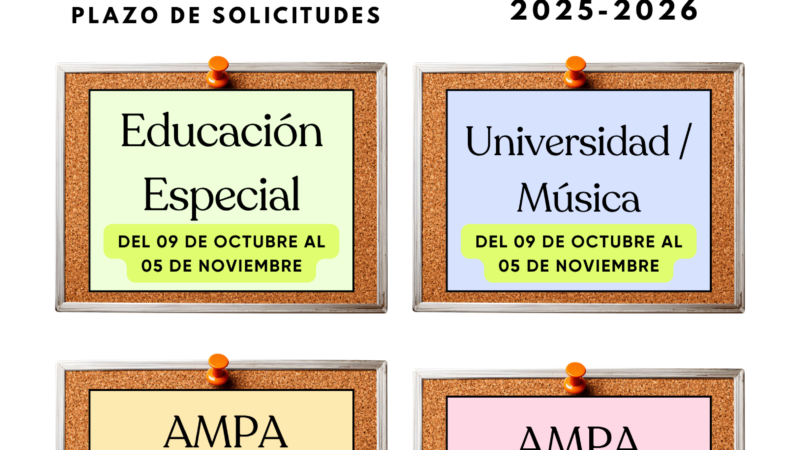 Abierto plazo de solicitudes para las Ayudas al Estudio de Educación, curso 2025/2026.