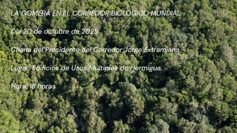 Charla sobre el papel estratégico de La Gomera en el Corredor Biológico Mundial.