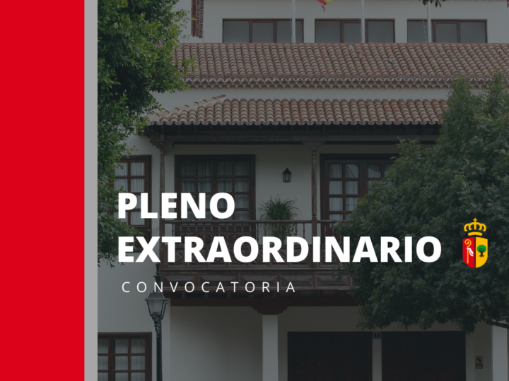 Convocatoria Extraordinaria del Pleno el día 14 de abril de 2023 en Arona