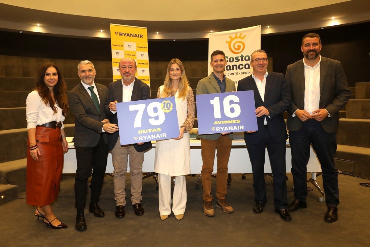 Ryanair amplía diez nuevas rutas en Alicante para invierno 2025