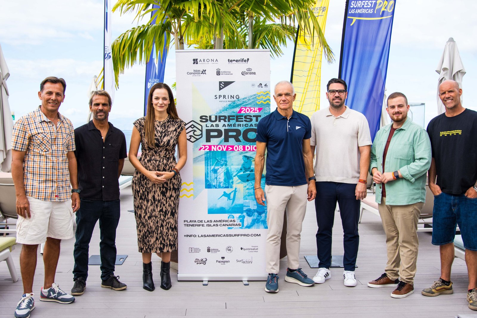 «El Spring Surfest Las Américas Pro vuelve a Arona con el mejor surf de Europa»

Tenerife será el epicentro del surf europeo con una nueva edición del Spring Surfest Las Américas Pro, del 22 de noviembre al 8 de diciembre. El festival reunirá a los mejores surfistas del continente en un evento que combina deporte, cultura, activismo social y protección medioambiental. La presentación oficial tuvo lugar en el UP! del Hotel Bitácora, con la presencia de autoridades locales y representantes de marcas colaboradoras.

La octava edición del Spring Surfest Las Américas Pro comenzará el 22 de noviembre con una fiesta de inauguración patrocinada por Corona, que incluirá actuaciones en directo de artistas locales. El evento cuenta con el apoyo de Turismo de Arona, Turismo de Tenerife, Tenerife Despierta Emociones, Islas Canarias, Gobierno de Canarias y empresas colaboradoras como Spring Hotels, Surfactory, Local Motion, Quirón Salud, Papagayo Beach Club y Veinte 04.

Para conocer el programa completo de actividades y estar al tanto de las novedades del evento, visita la web oficial del Spring Surfest Las Américas Pro (lasamericassurfpro.com) y sigue sus redes sociales (@lasamericasurfpro).
