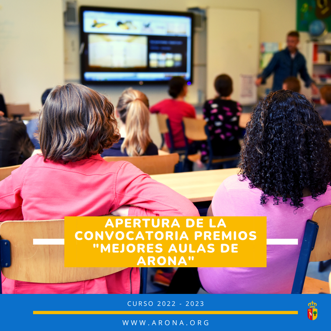 Apertura de la convocatoria de premios «Mejores Aulas de Arona» para el curso 2022-2023
