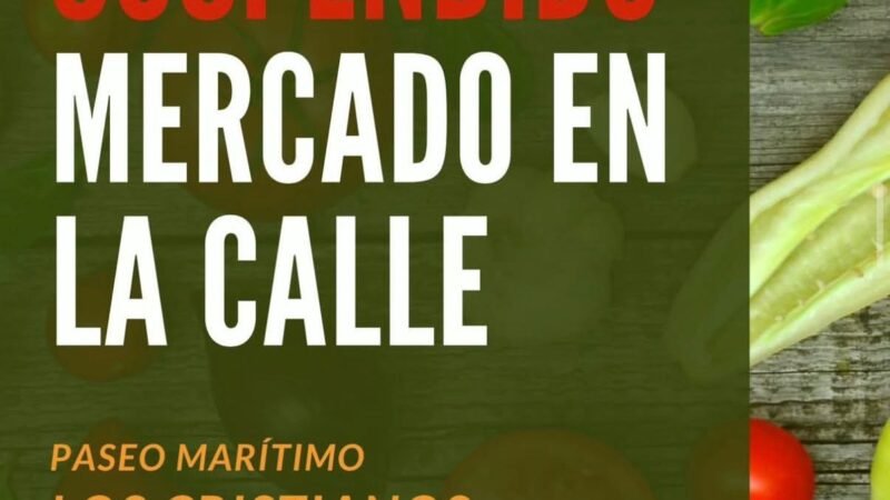 Cancelado el Mercado en la Calle por la Borrasca Claudia
