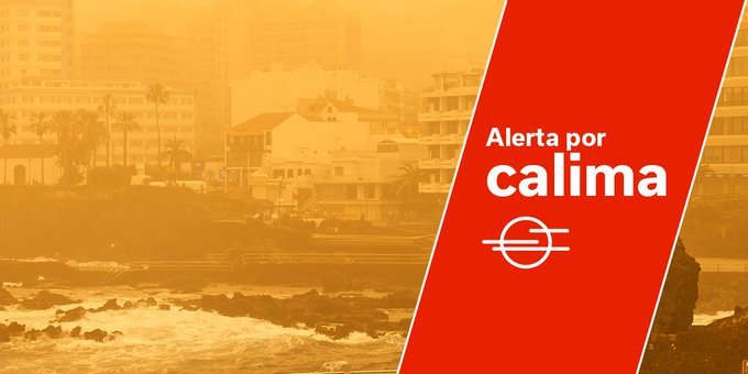 Alerta por Calima en la Comunidad Autónoma de Canarias