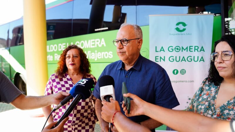 GuaguaGomera supera 294.671 viajeros en 10 meses, un 4,35% más que en 2024