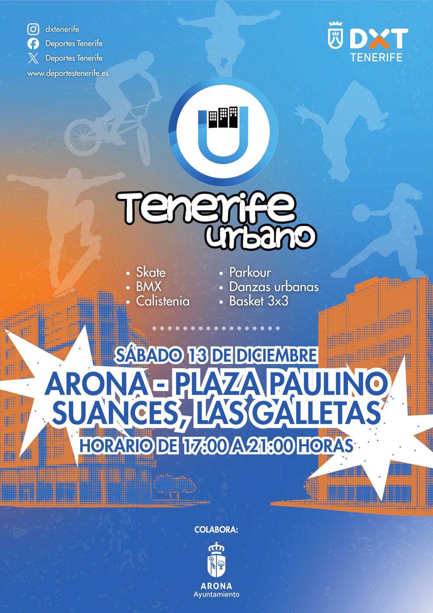 Las Galletas acoge el programa Tenerife Urbano para promover el deporte entre jóvenes