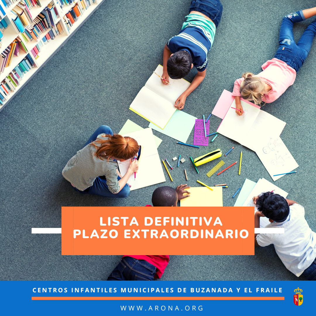 Rectificación de listas definitivas de admisiones en Centros Infantiles Municipales de Arona