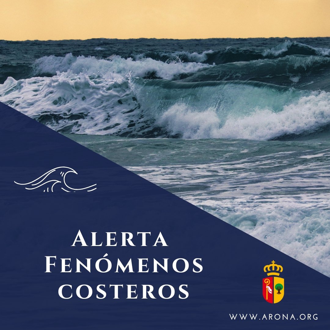 Actualización de Alerta por Fenómenos Costeros en Canarias.