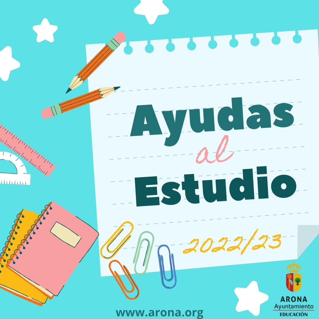 Apertura del plazo de solicitud para las Ayudas al Estudio de Educación, curso 2022/2023 en Arona.