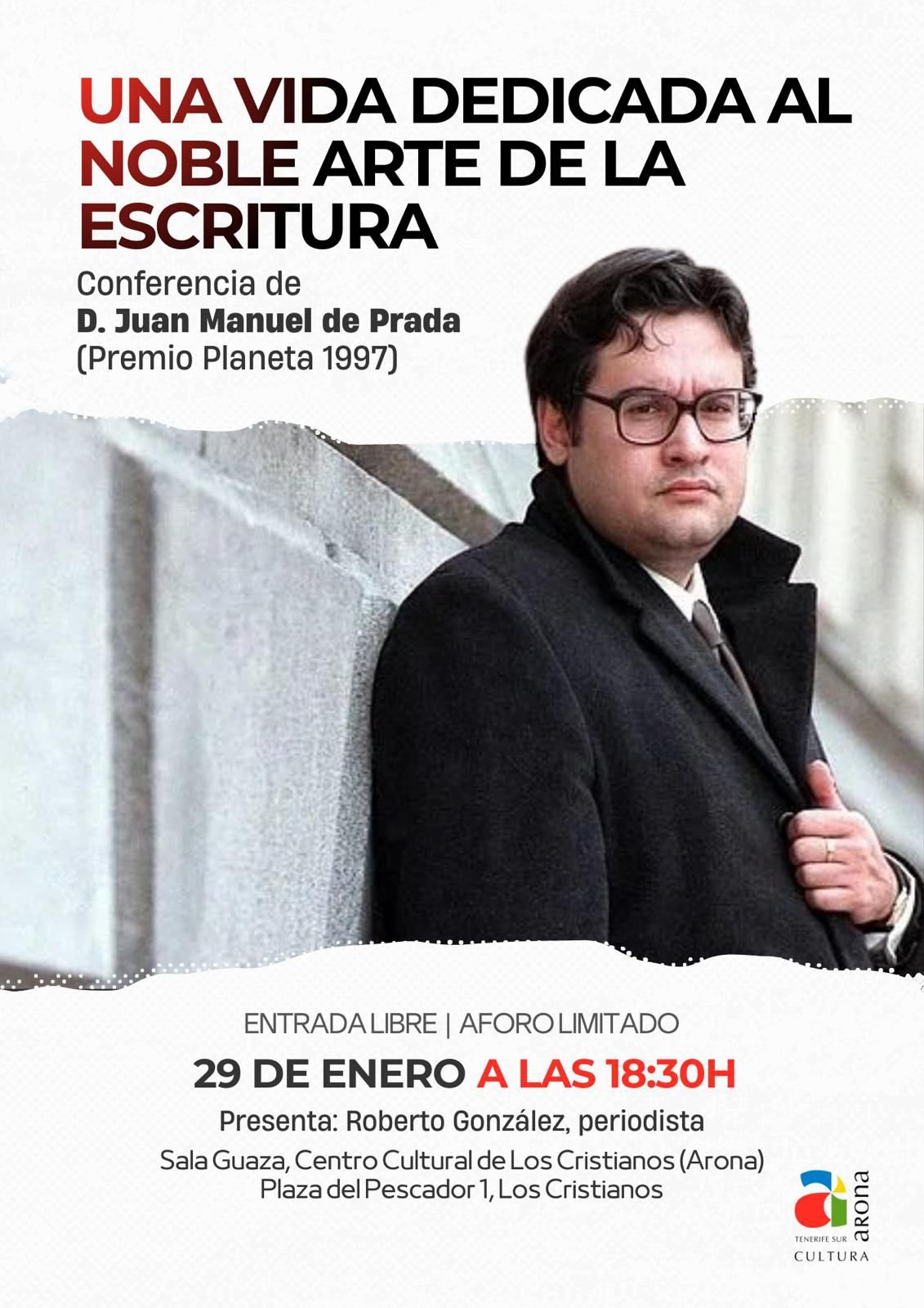 Conferencia de Juan Manuel de Prada en Arona sobre la fuerza de la palabra