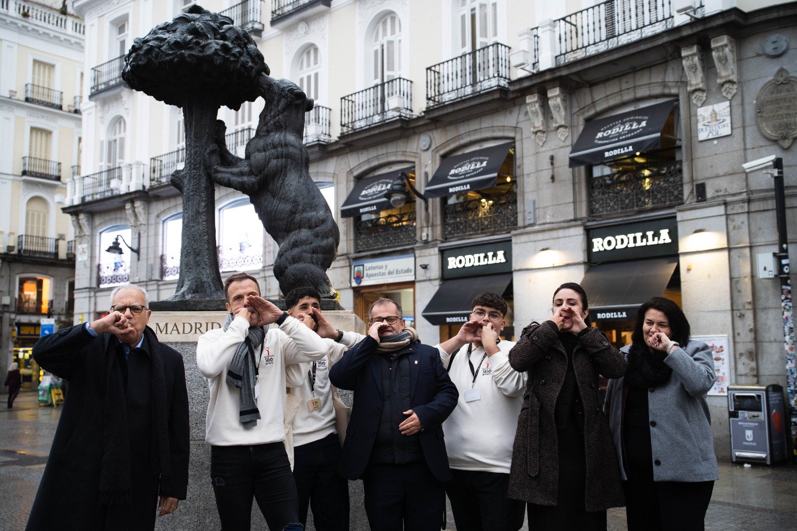 El Silbo Gomero promociona La Gomera en la Puerta del Sol.