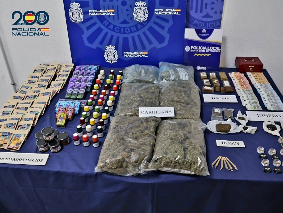 Desarticulan punto de venta de drogas y detienen a tres personas en Santa Cruz de Tenerife.