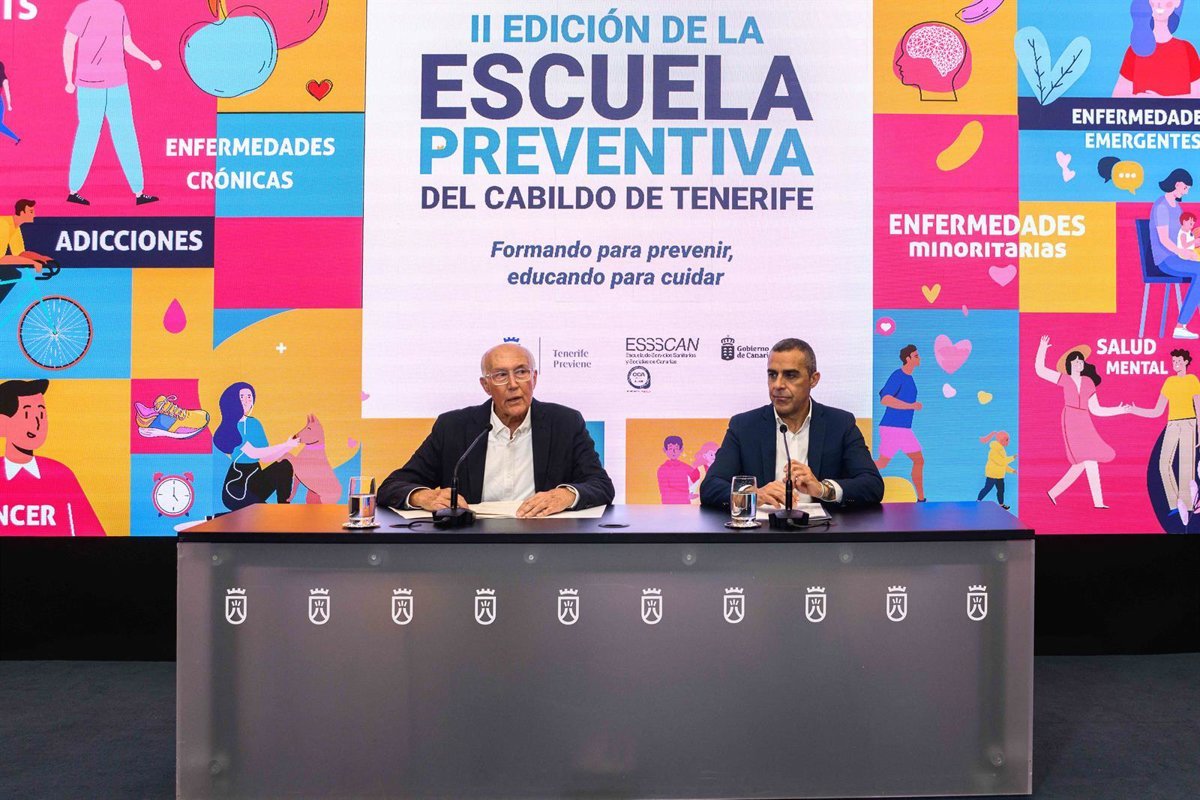 El Cabildo de Tenerife lanza la segunda edición de la ‘Escuela Preventiva’ para potenciar la salud mental juvenil.