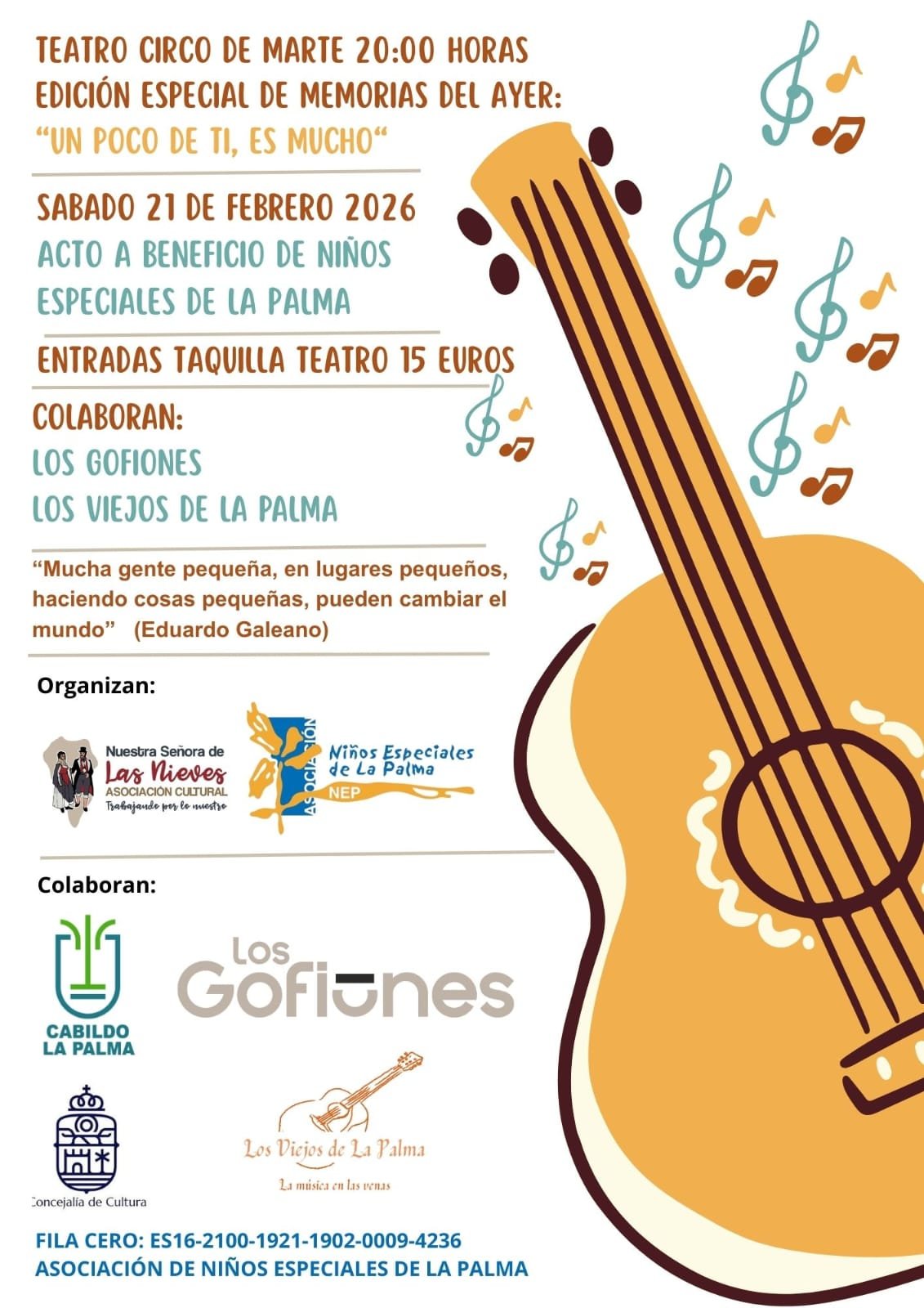 Espectáculo solidario apoyado por el Cabildo para la Asociación Niños Especiales de La Palma.