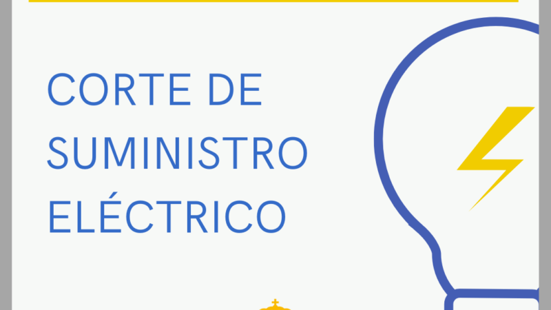 Interrupción del Suministro Eléctrico en Calle Pino y Calle Vento en Arona
El suministro eléctrico se verá interrumpido en Calle Pino nº 18 Campo Tiro y en Calle Vento nº 51 en Arona – Santa Cruz de Tenerife el 11/05/2022 de 09:00 a 16:00 horas debido a trabajos de mantenimiento en las redes de distribución. Para más información, visita www.edistribucion.com. Pedimos disculpas por las molestias ocasionadas. Comunicación conforme al RD 1955/2000 artículo 101 (BOE 27/12/2000).