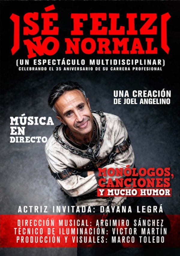 Joel Angelino presenta ‘Sé feliz, no normal’ en el Teatro Leal