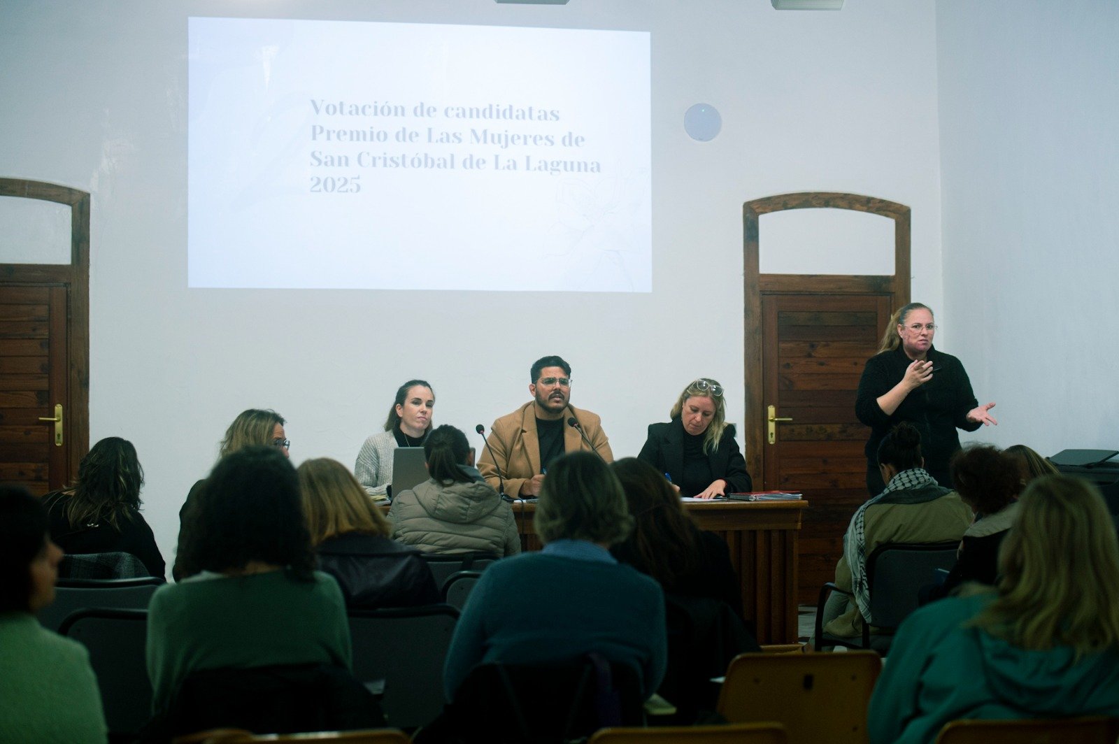 Primer pleno del año del Consejo de las Mujeres de La Laguna, el 3 de febrero.