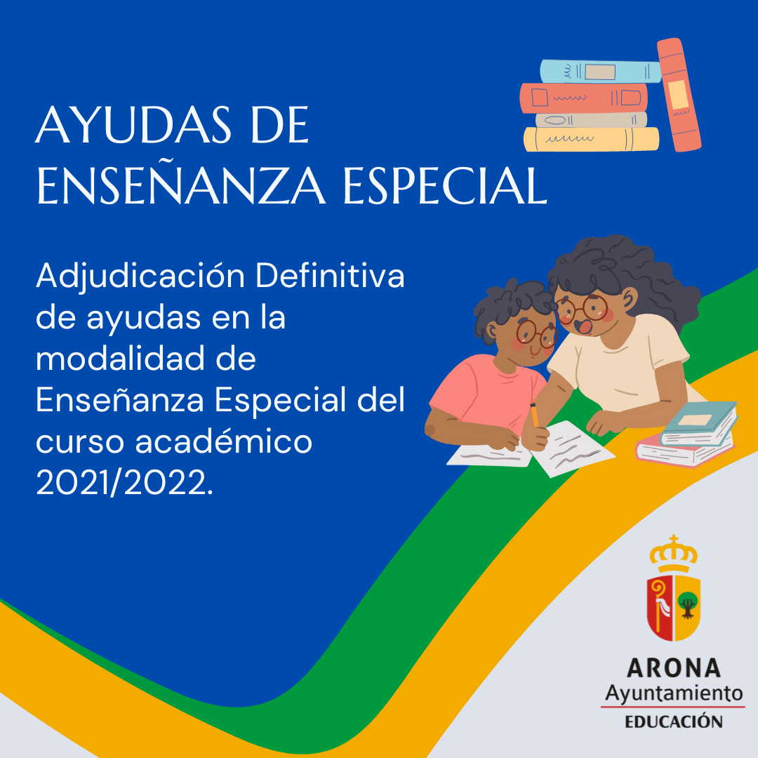 Se publica la Adjudicación Definitiva de Ayudas de Estudio en Educación Especial en Arona