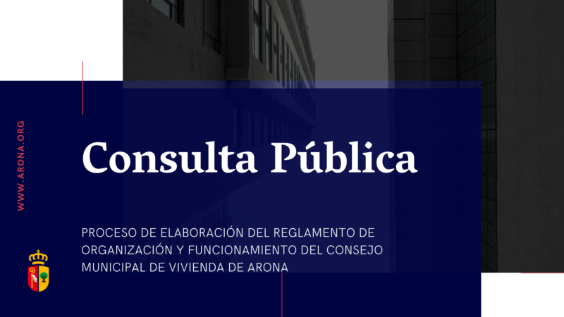 Consulta Pública sobre Reglamento de Vivienda en Arona
