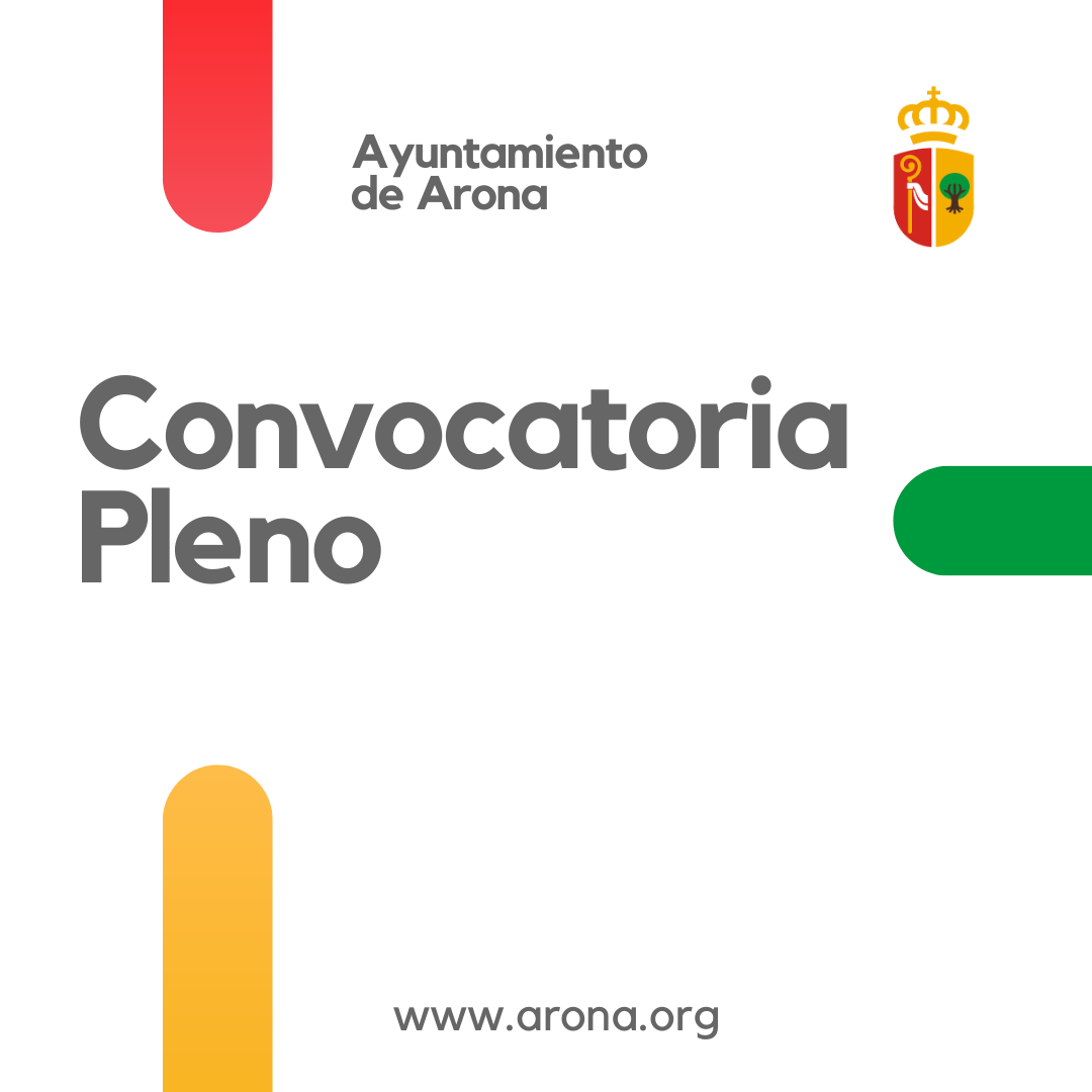Convocatoria Extraordinaria y Urgente del Pleno el día 25 de abril de 2022

El Ayuntamiento Pleno celebrará Sesión Extraordinaria y Urgente, en el Salón de Sesiones de la Casa Consistorial de Arona, el día VEINTICINCO (25) DE ABRIL DE 2022 a las NUEVE HORAS Y TREINTA MINUTOS (09:30) HORAS en 1ª convocatoria y, de no concurrir el número de miembros legalmente necesarios para su válida constitución, dos días después a la misma hora en 2ª convocatoria.